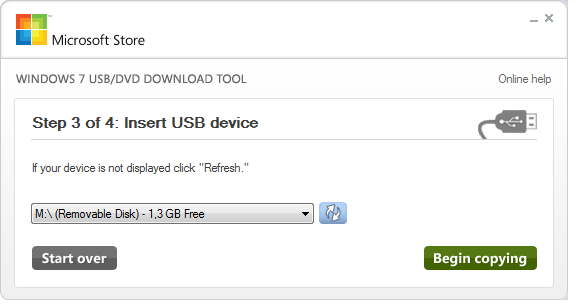 Windows 7 USB/DVD Download Tool -  
