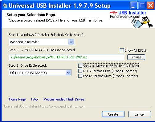  Windows 7    Universal Usb Installer - 